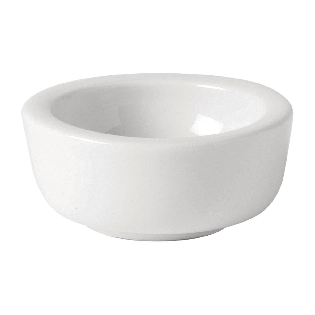 Utopia Titan Butter Dishes White 65mm (Pack of 6) - CW265 Utopia