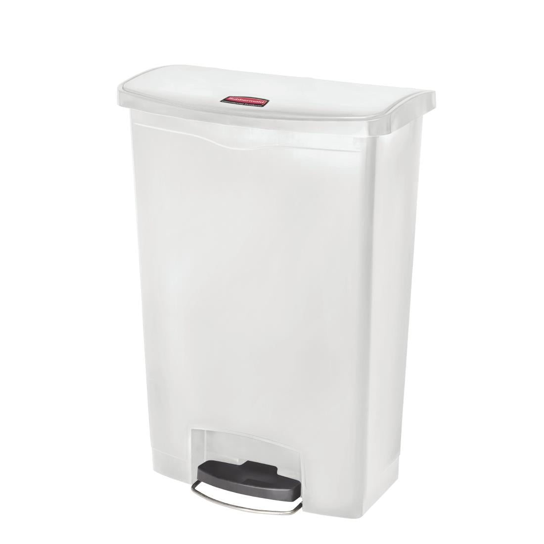 Rubbermaid Slim Jim Step on Bin Front Pedal White 90Ltr - CW594 Slim Jim