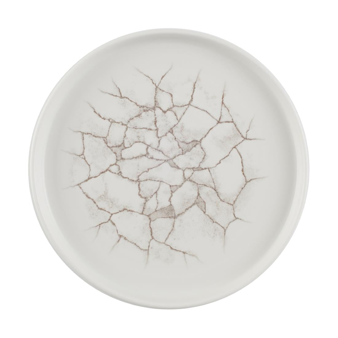 Churchill Studio Prints Kintsugi Agate Walled Plates Grey 220mm (Pack of 6) - CX676 Churchill