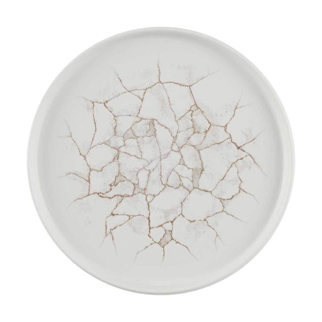 Churchill Studio Prints Kintsugi Agate Walled Plates Grey 260mm (Pack of 6) - CX677 Churchill