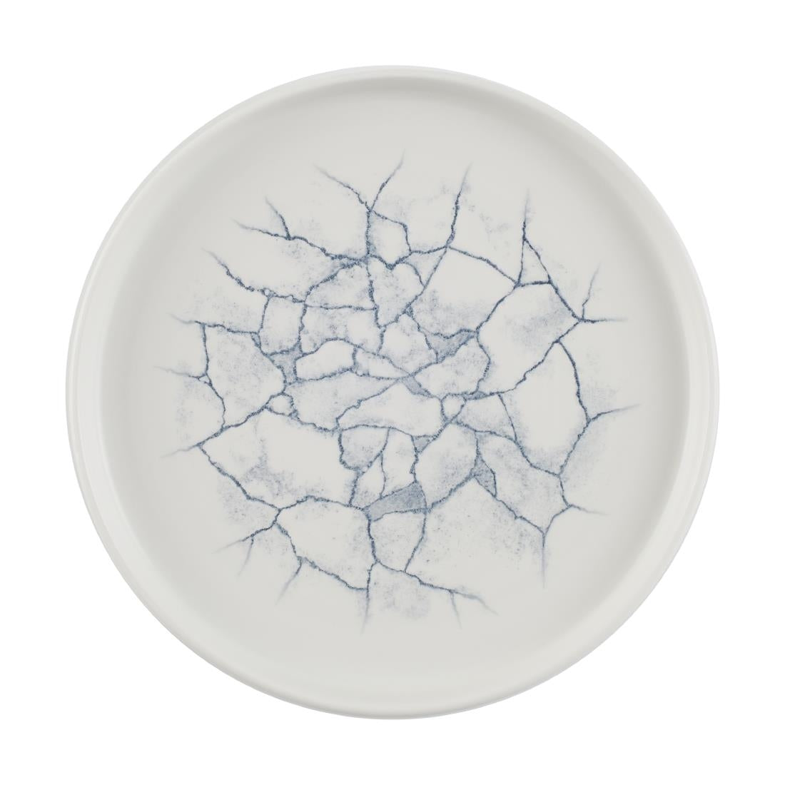 Churchill Studio Prints Kintsugi Pearl Walled Plates Grey 220mm (Pack of 6) - CX697 Churchill