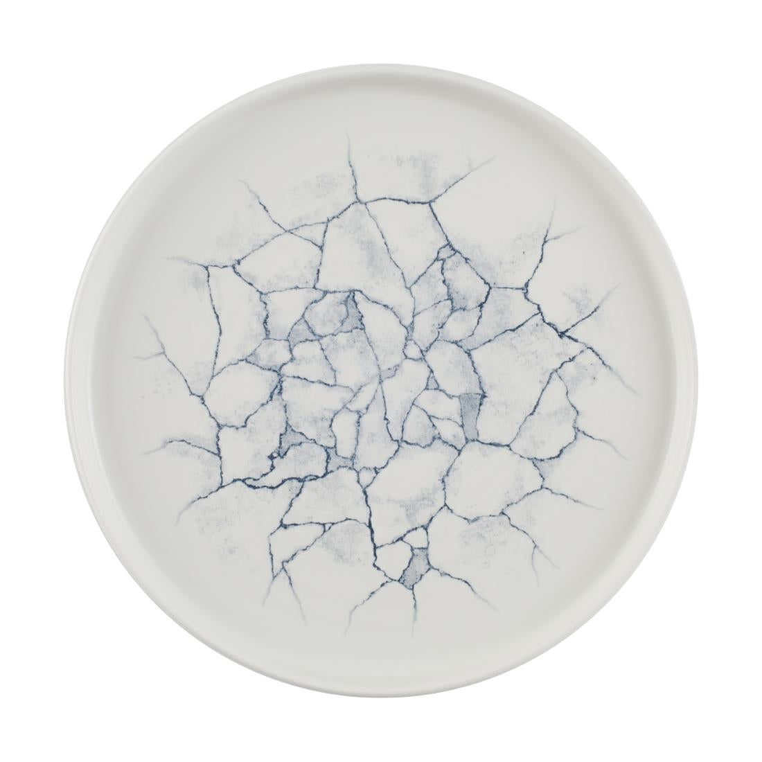 Churchill Studio Prints Kintsugi Pearl Walled Plates Grey 260mm (Pack of 6) - CX698 Churchill