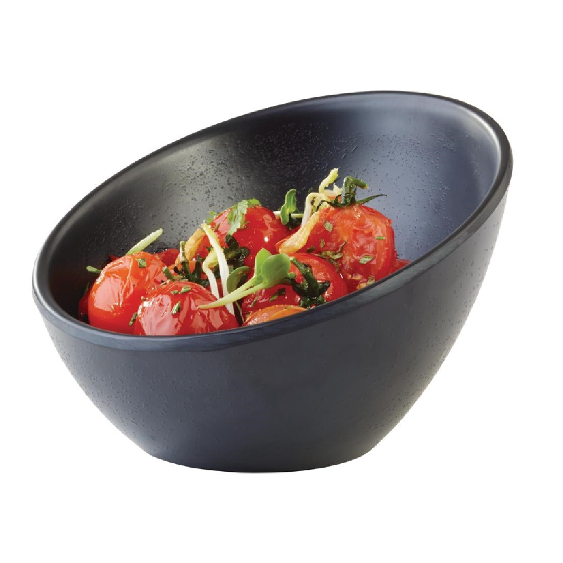 APS Zen Melamine Round Sloped Bowl Black 150ml - DA297 APS