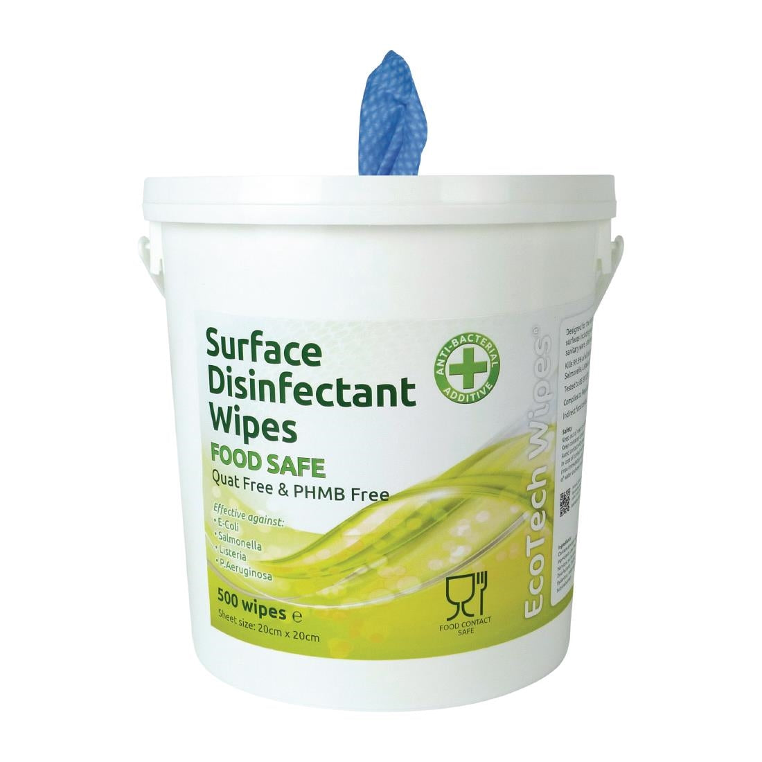 EcoTech Quat-Free Disinfectant Surface Wipes Bucket (500 Pack) - DA301 EcoTech