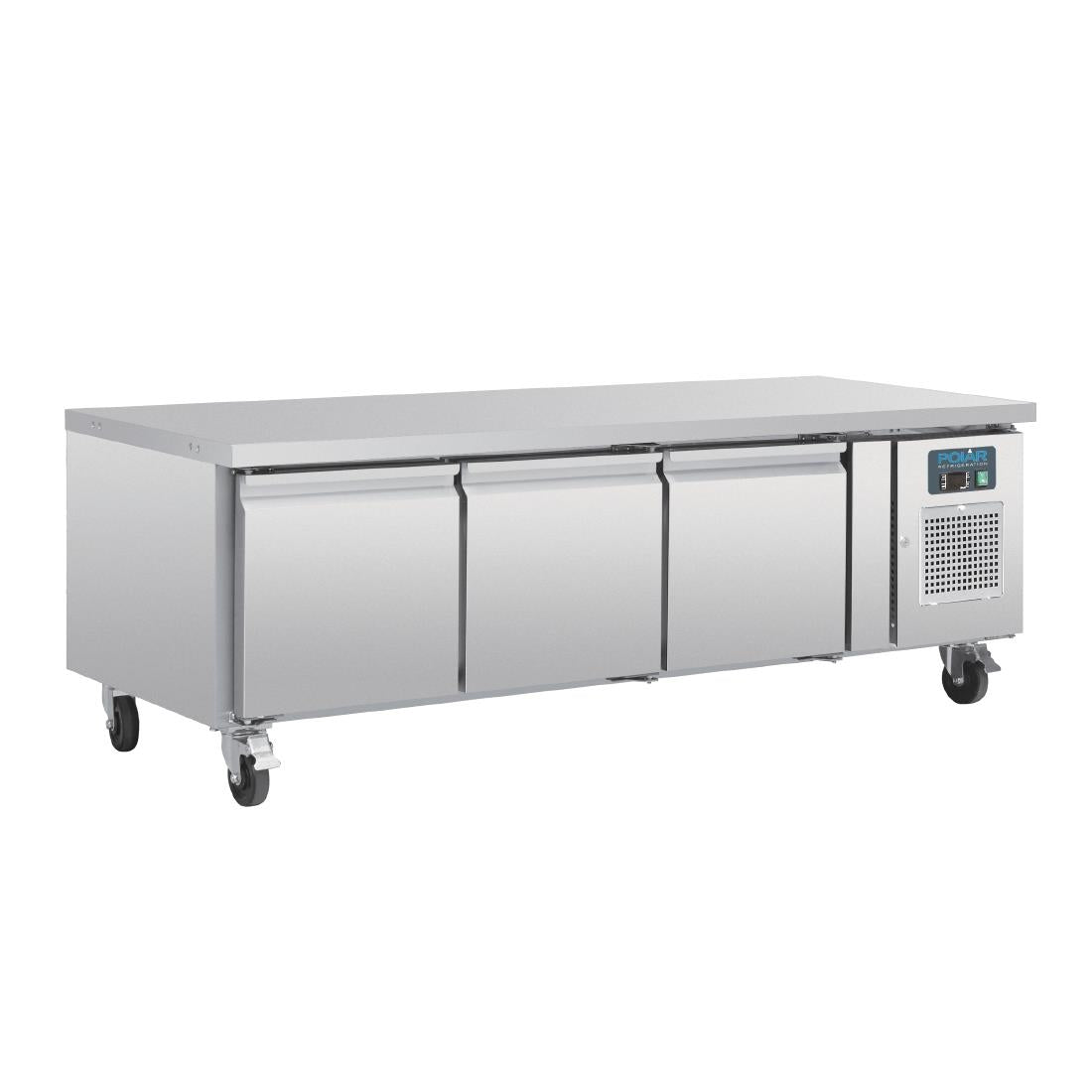 Polar U-Series Triple Door Chef Base Counter Fridge - DA463 Polar