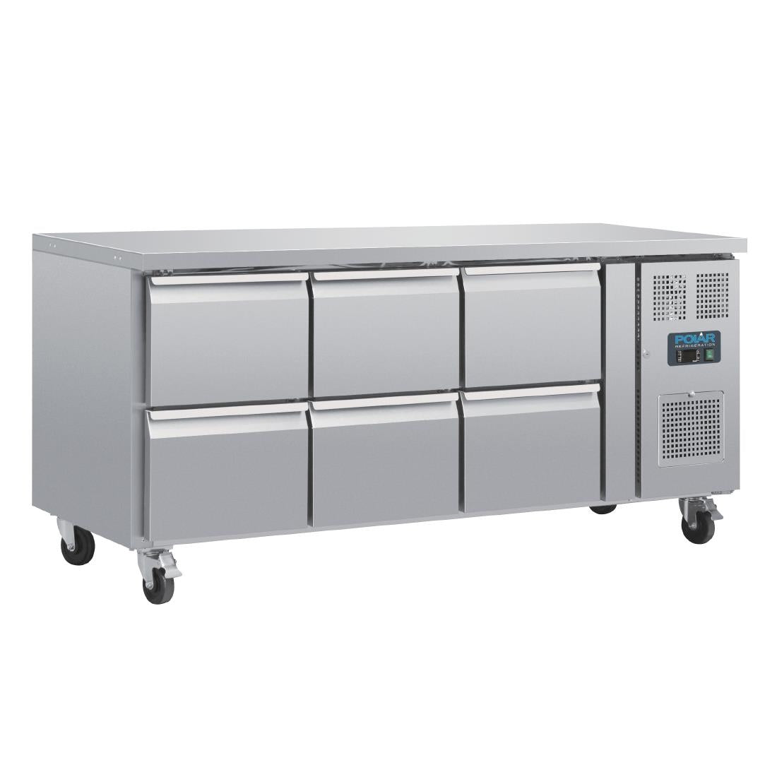 Polar U-Series Six Drawer Gastronorm Counter Fridge - DA548 Polar