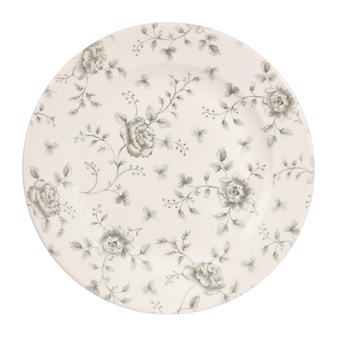 Churchill Vintage Prints Rose Chintz Profile Plates Grey 276mm (Pack of 6) - DA665 Churchill