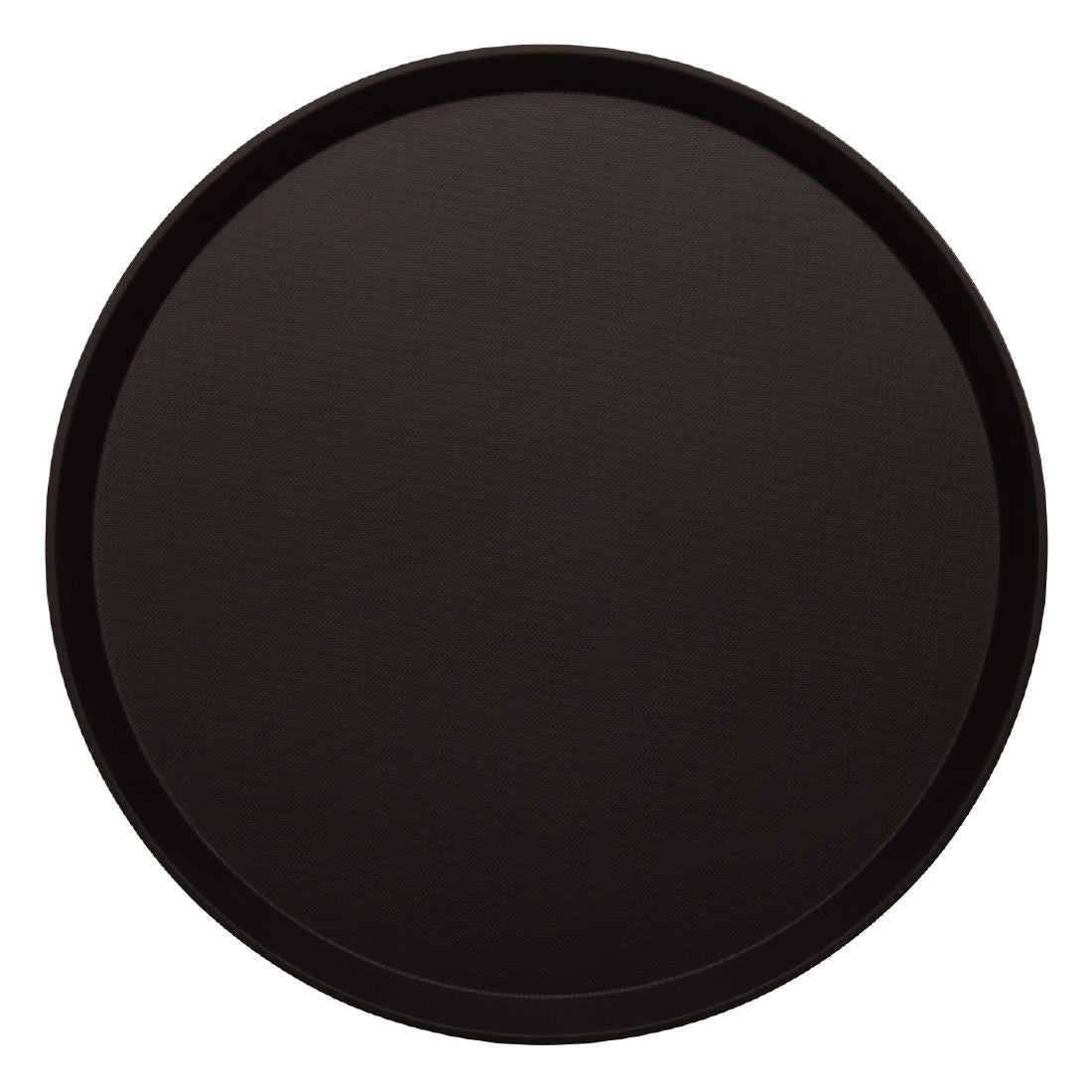 Cambro Treadlite Fibreglass Round Non-Slip Tray Black 355mm - DB003 Cambro