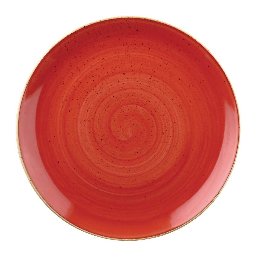 Churchill Stonecast Round Coupe Plates Berry Red 165mm (Pack of 12) - DB063 Churchill