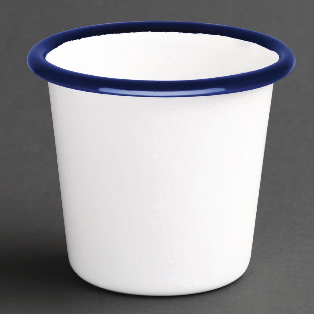 Olympia Enamel Sauce Cup White and Blue (Pack of 6) - DC383 Olympia