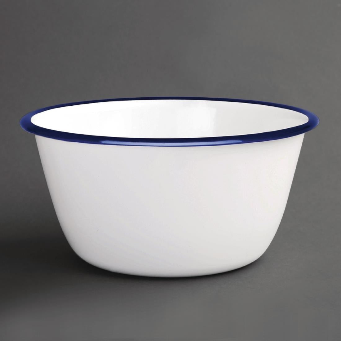 Olympia Enamel Pudding Bowls 155mm (Pack of 6) - DC389 Olympia
