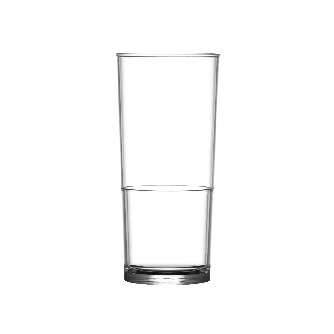 BBP Polycarbonate Hi Ball In2Stax Glasses Half Pint (Pack of 48) - DC418 BBP
