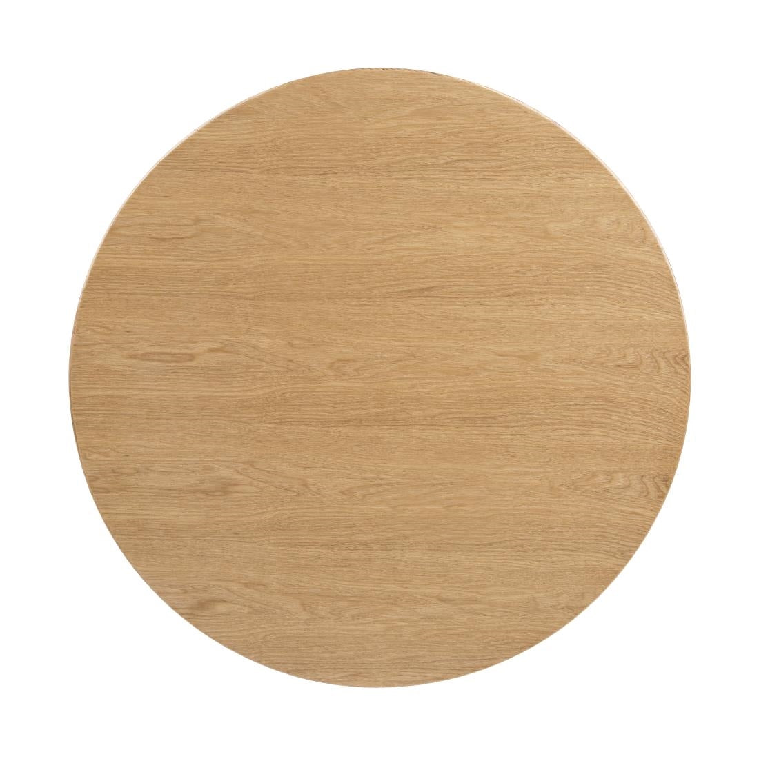 Bolero Pre-drilled Round Table Top Natural Ash Veneer 600mm - DC469 Bolero
