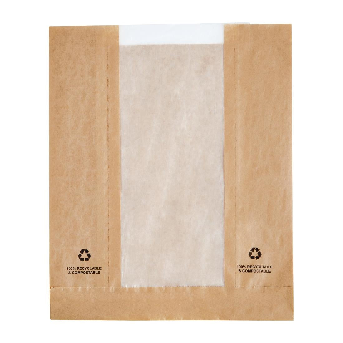 Fiesta Compostable Food Bags with Glassine Windows (Pack of 1000) - DC875 Fiesta