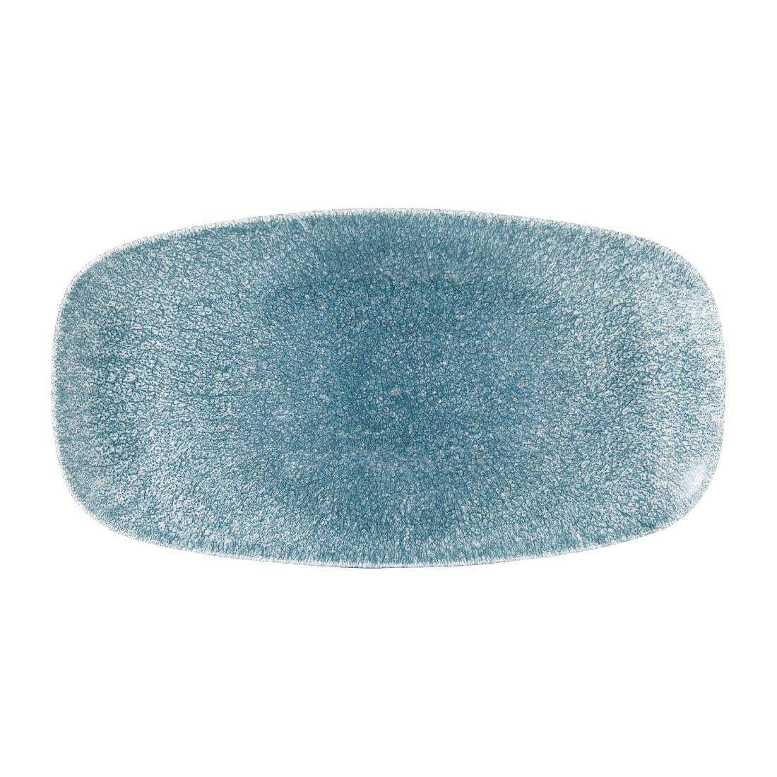 Churchill Studio Prints Raku Oblong Plate Topaz Blue 298mm (Pack of 12) - DE881 Churchill