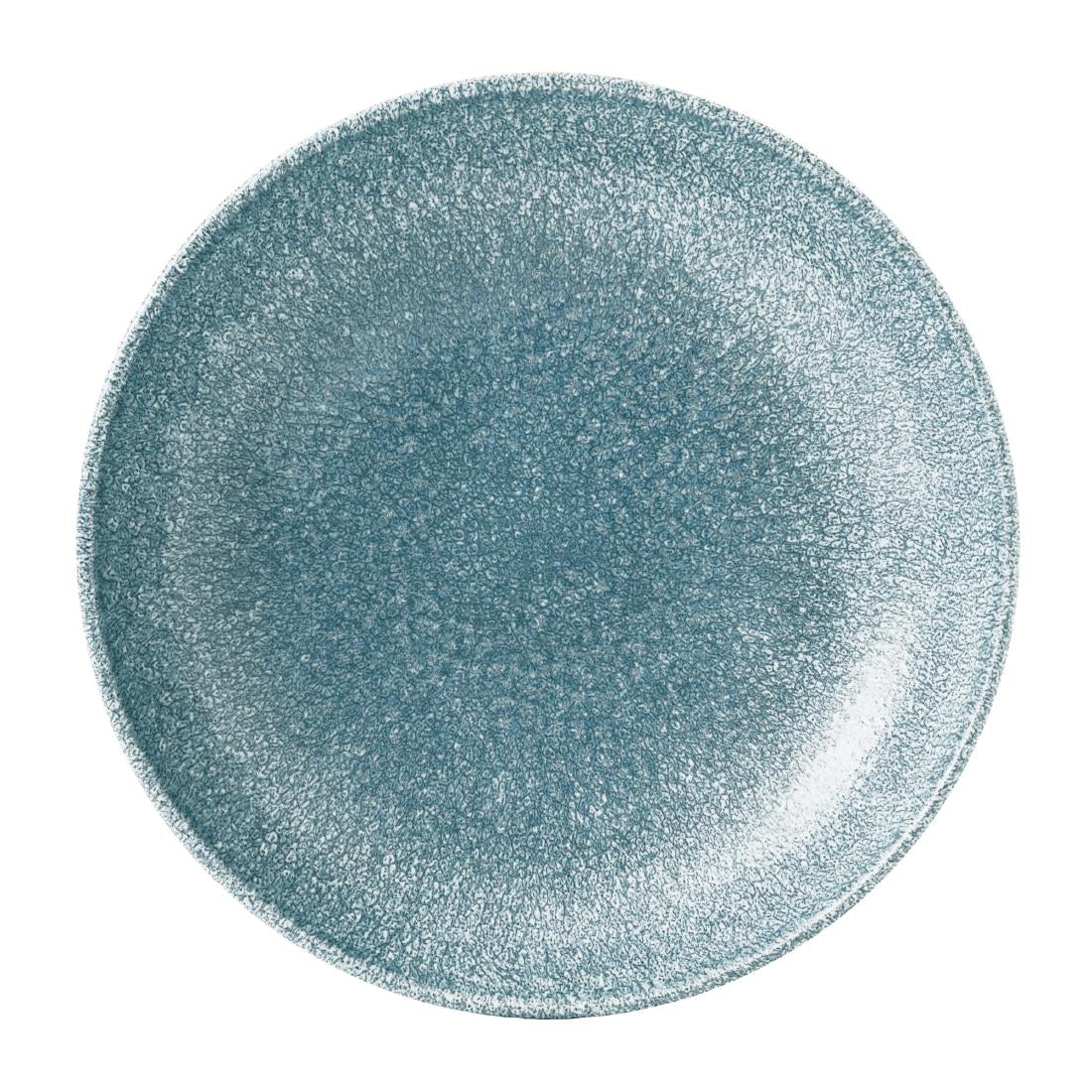 Churchill Studio Prints Raku Round Coupe Bowl Topaz Blue 248mm (Pack of 12) - DE888 Churchill