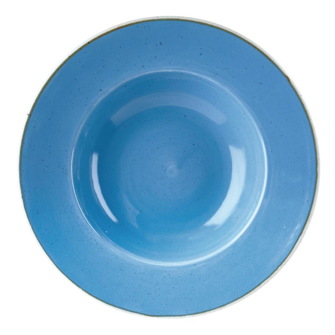 Churchill Stonecast Round Wide Rim Bowls Cornflower Blue 277mm - DF782 Churchill