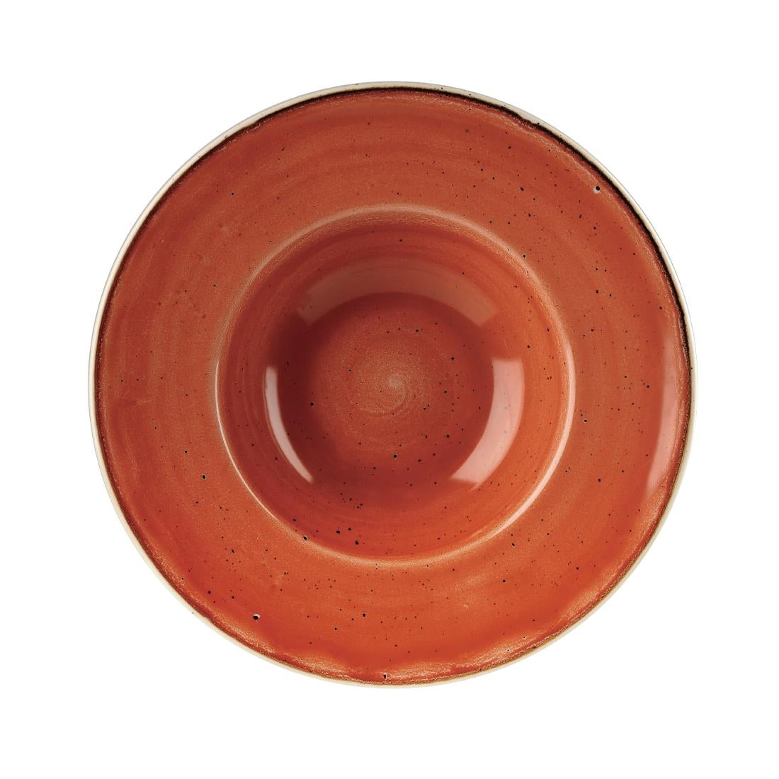 Churchill Stonecast Round Wide Rim Bowls Spiced Orange 239mm - DF795 Churchill