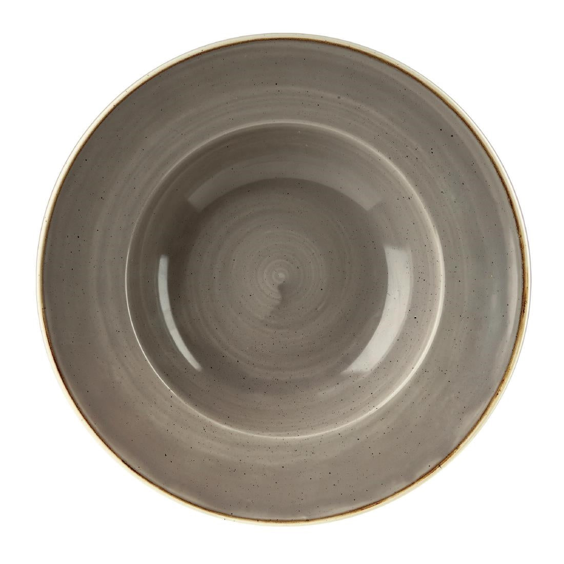 Churchill Stonecast Round Wide Rim Bowls Peppercorn Grey 240mm - DF797 Churchill