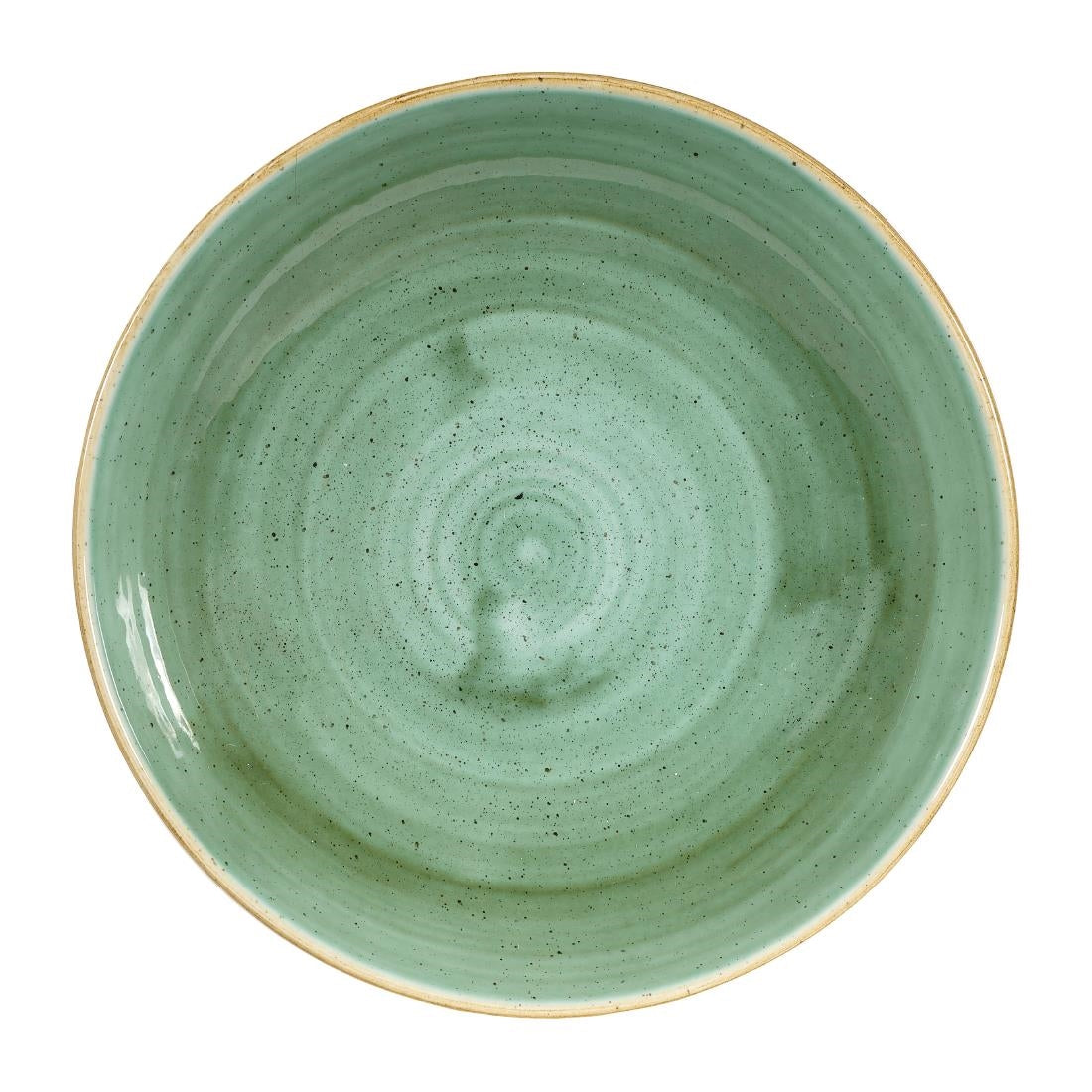 Churchill Stonecast Round Coupe Bowls Samphire Green 248mm (Pack of 12) - DF998 Churchill