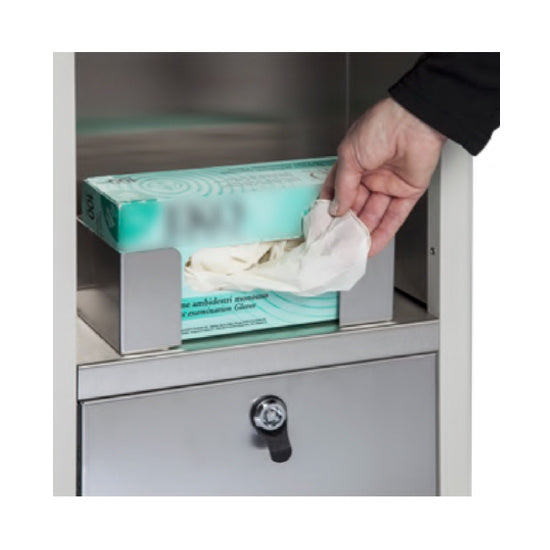 Maxima Hand Sanitiser Dispenser - Automatic - Contactless - Space for Disposable Gloves - 09376060