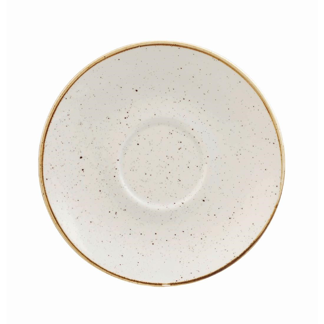 Churchill Stonecast Round Cappuccino Saucers Barley White 185mm - DK533 Churchill