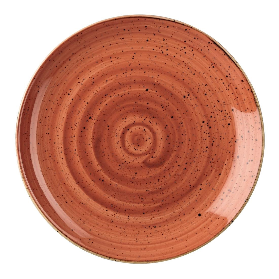 Churchill Stonecast Round Coupe Plate Spiced Orange 185mm (Pack of 12) - DK538 Churchill