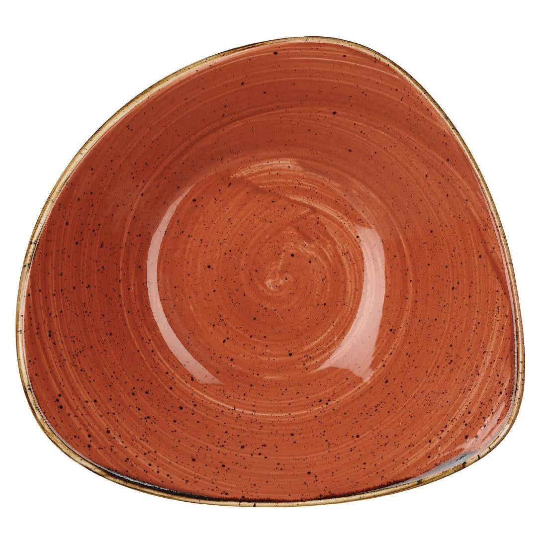 Churchill Stonecast Round Bowl Spiced Orange 265mm (Pack of 12) - DK542 Churchill