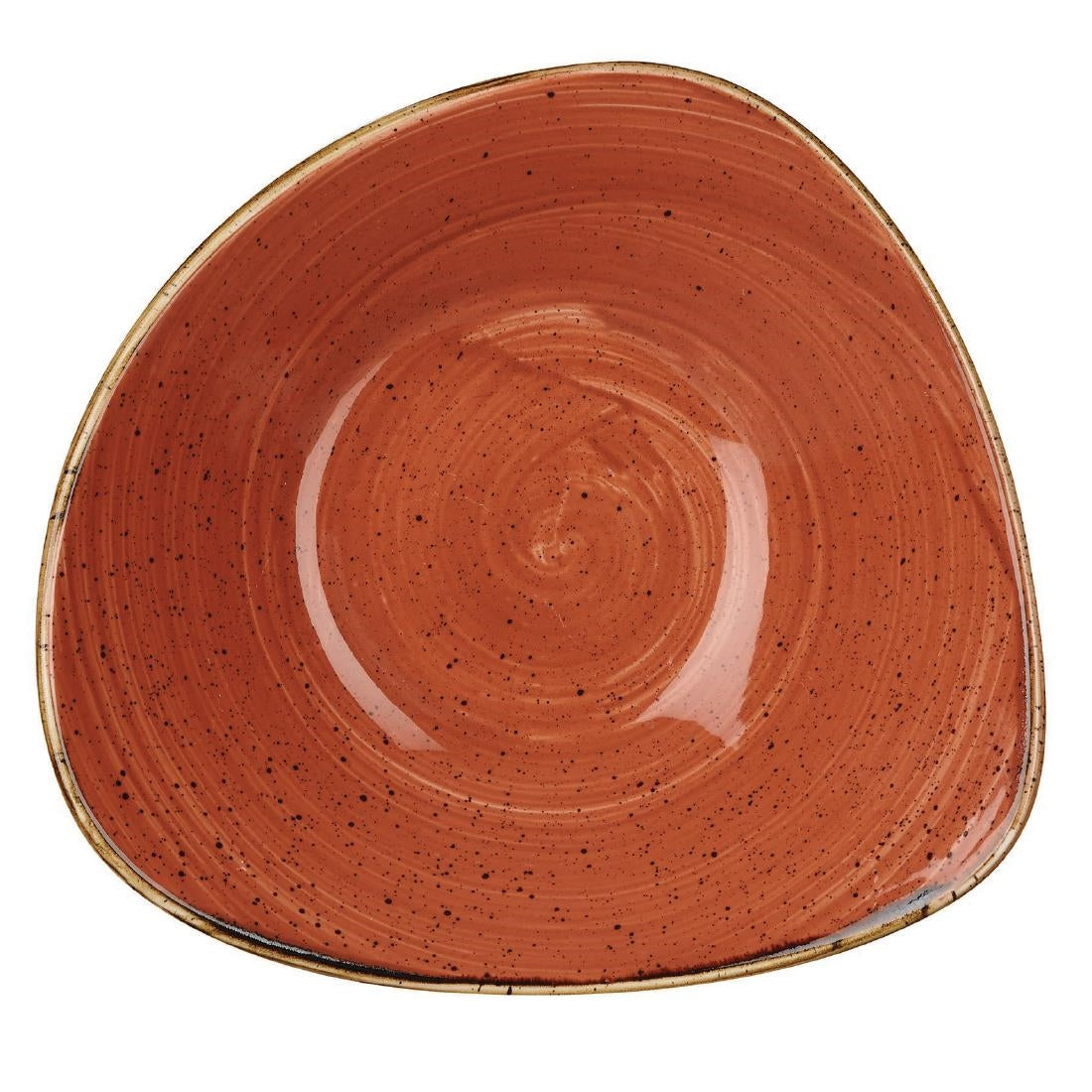 Churchill Stonecast Round Bowl Spiced Orange 200mm (Pack of 12) - DK543 Churchill