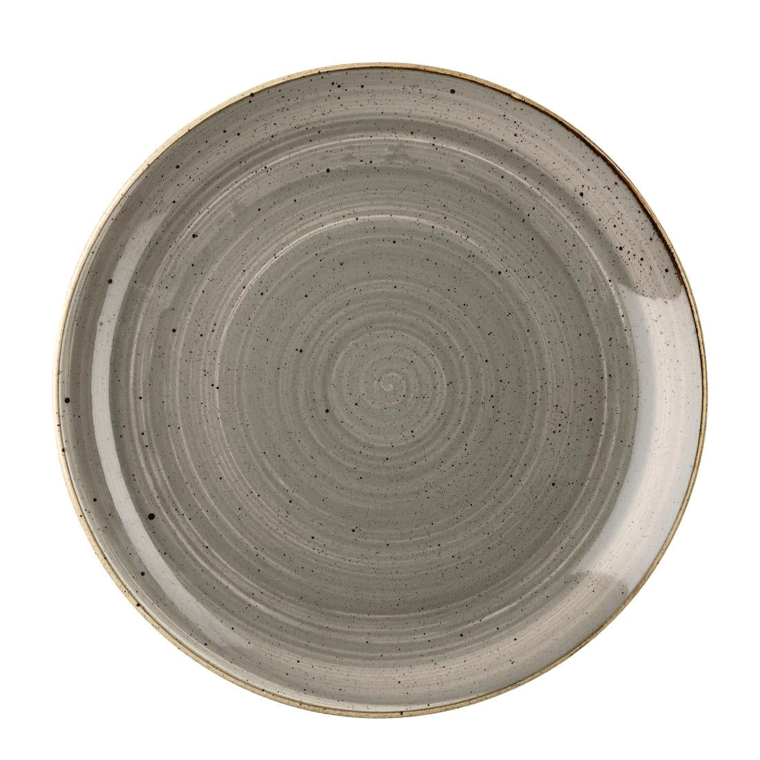 Churchill Stonecast Round Coupe Plate Peppercorn Grey 200mm - DK554 Churchill