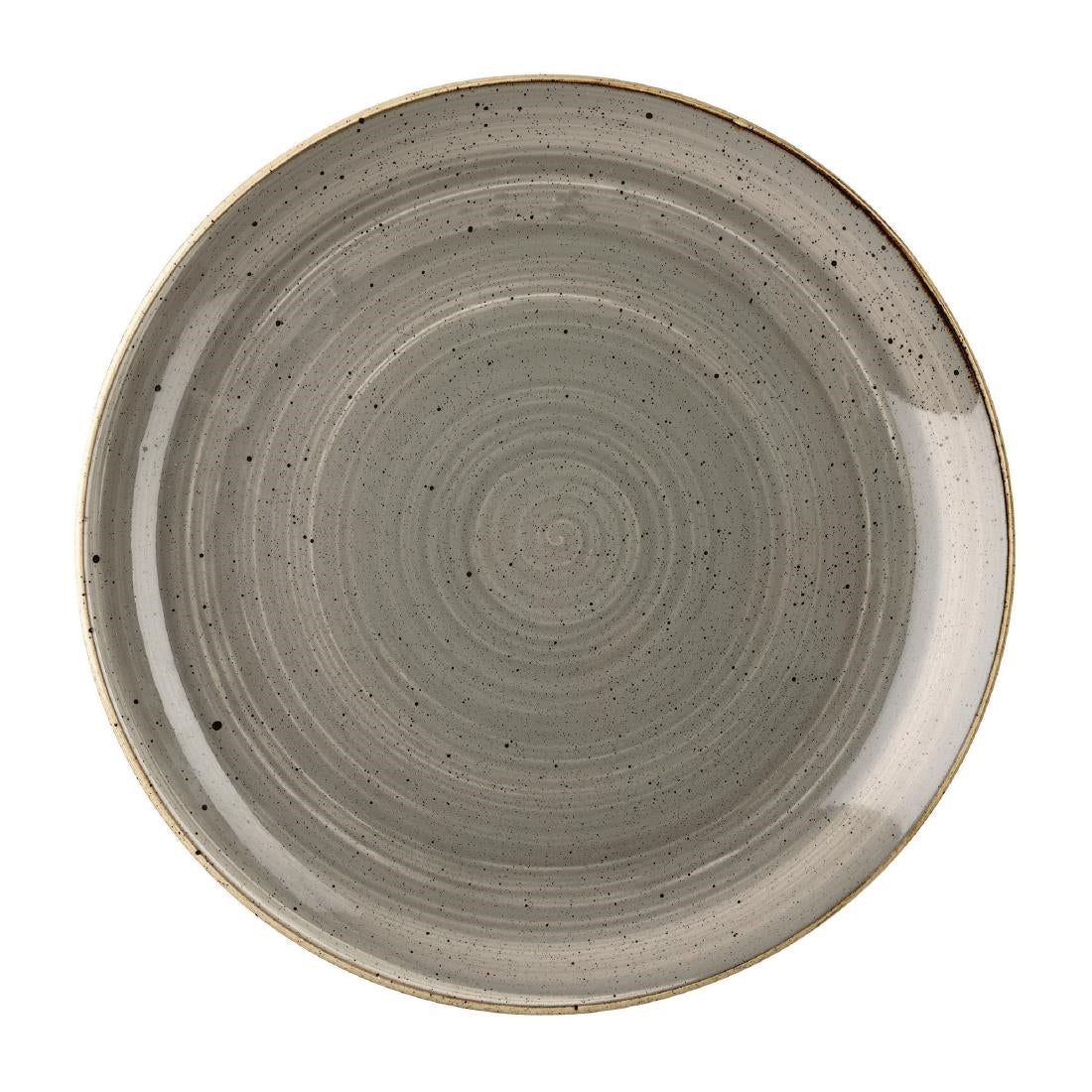 Churchill Stonecast Round Coupe Plate Peppercorn Grey 185mm - DK555 Churchill