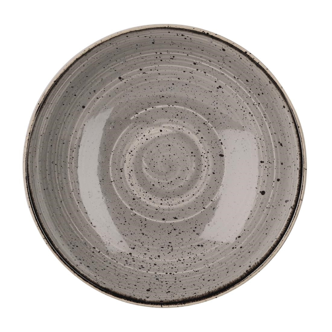 Churchill Stonecast Round Coupe Bowl Peppercorn Grey 200mm - DK557 Churchill