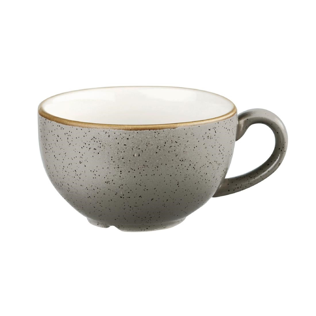 Churchill Stonecast Cappuccino Cup Peppercorn Grey 8oz (Pack of 12) - DK566 Churchill