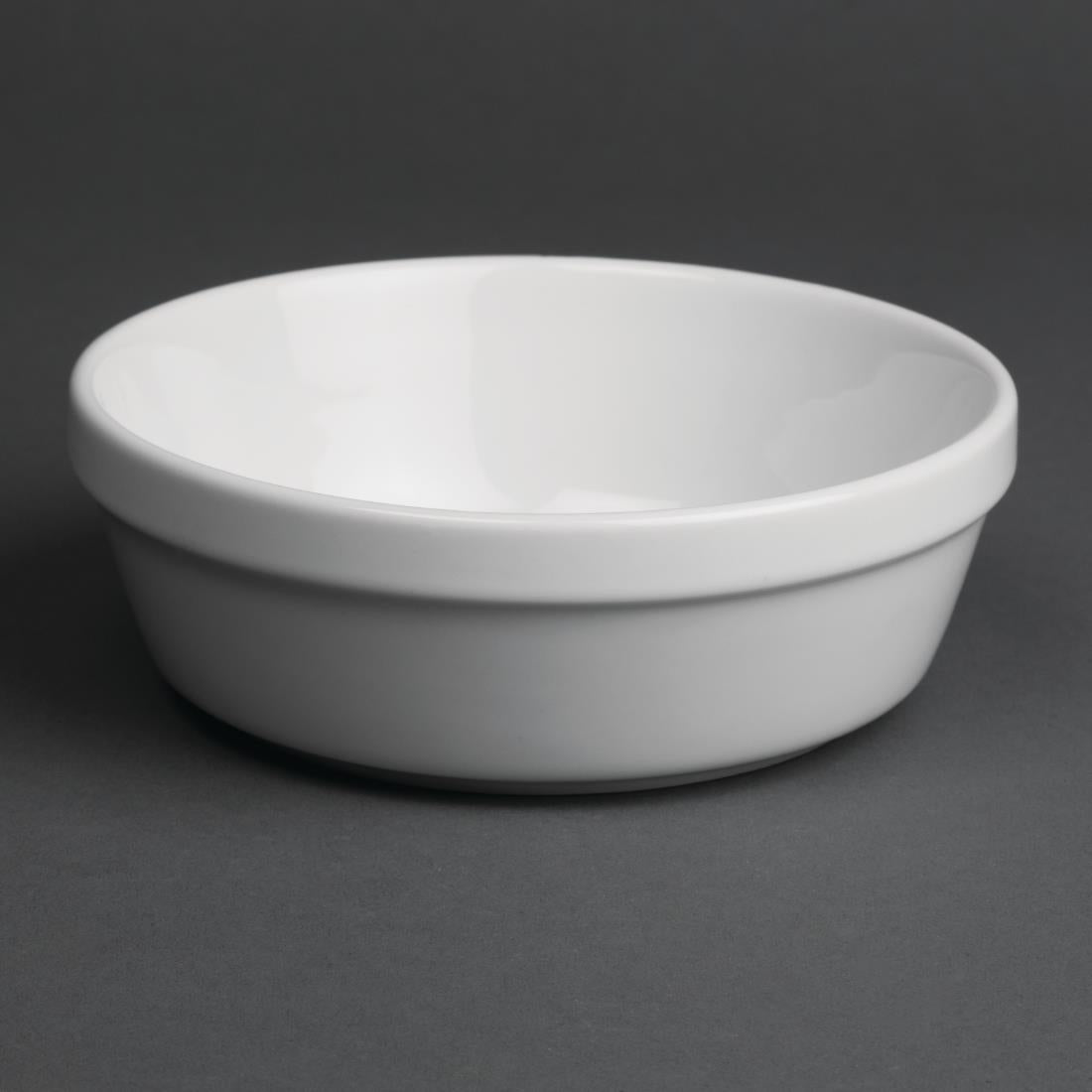 Olympia Whiteware Round Pie Bowls 137mm (Pack of 6) - DK809 Olympia