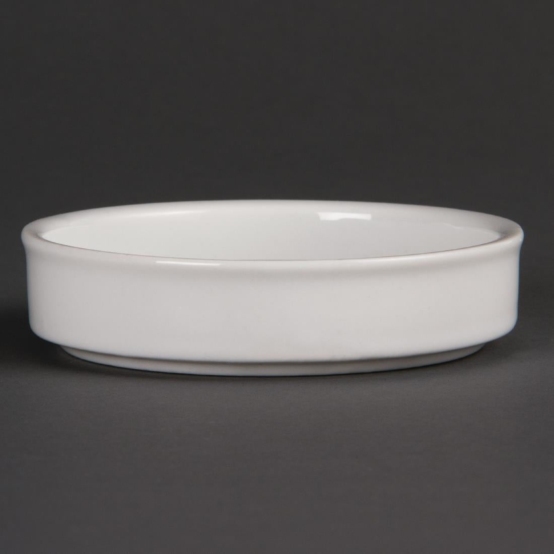 Olympia Mediterranean Stackable Dishes White 102mm (Pack of 6) - DK827 Olympia
