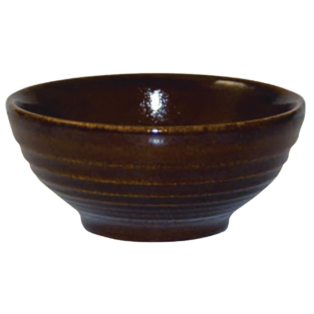 Churchill Bit on the Side Brown Ripple Snack Bowls 102mm (Pack of 12) - DL409 Churchill