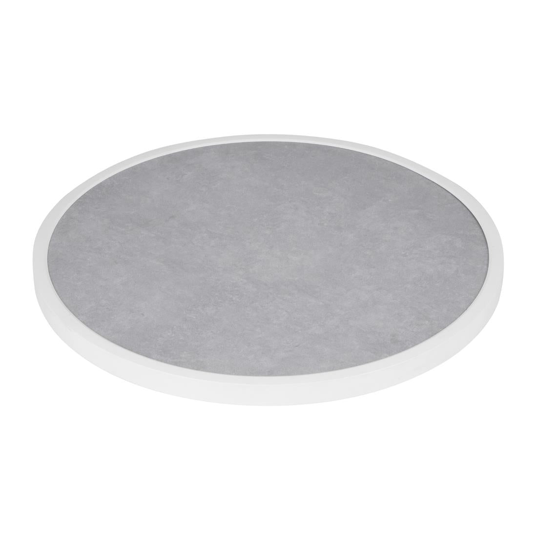 Bolero Fibre Glass Round Table Top Grey Stone Effect 580mm - DL485 Bolero
