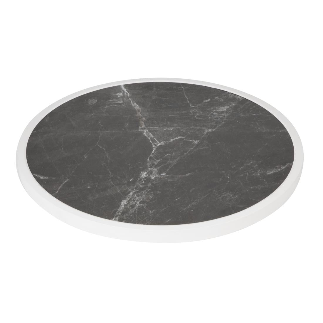 Bolero Fibre Glass Round Table Top Dark Granite Effect 580mm - DL487 Bolero