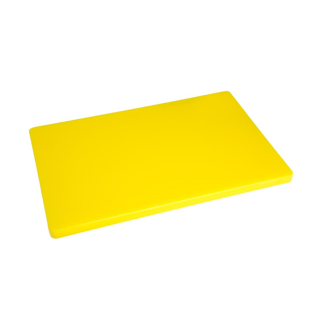 Hygiplas Thick Low Density Yellow Chopping Board Large 600x450x20mm - HC884 Hygiplas