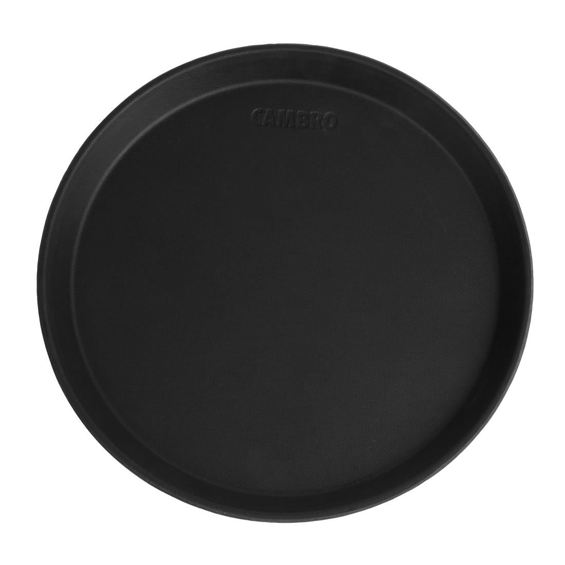 Cambro Camtread Fibreglass Round Non-Slip Tray Black 280mm - DM780 Cambro