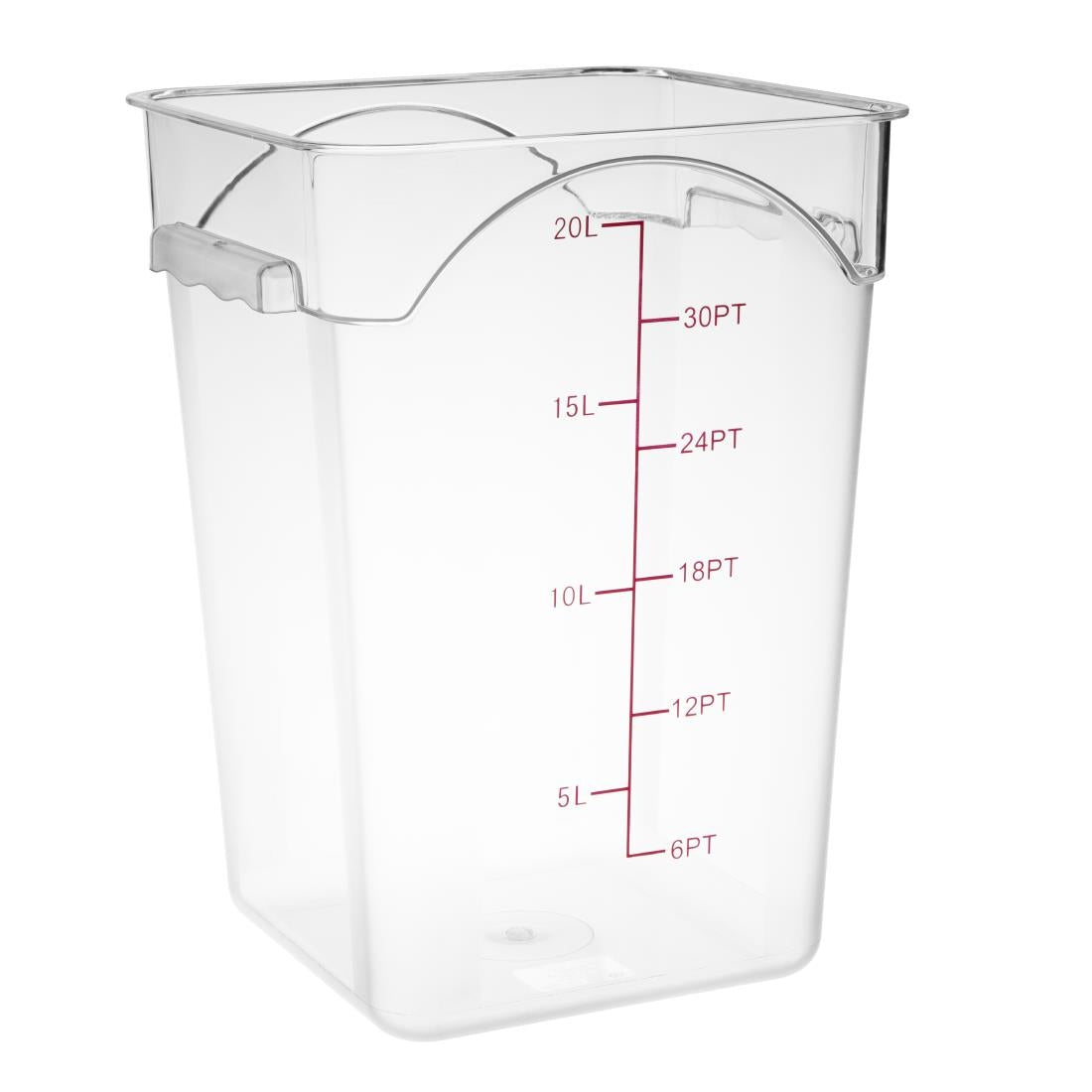 Hygiplas Polycarbonate Square Storage Container 20Ltr - DP130 Hygiplas