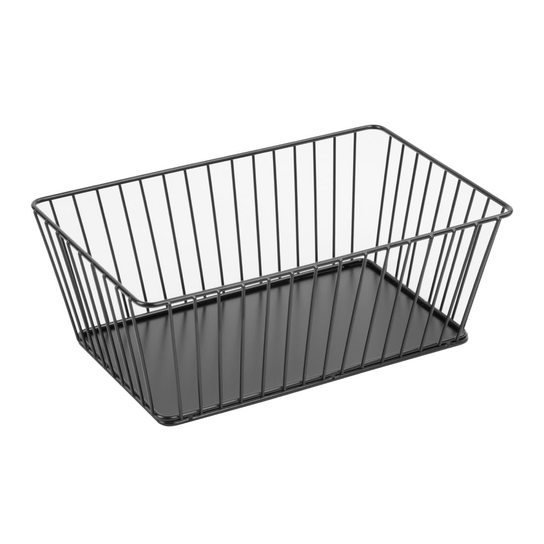 Olympia Wire Food Display Tray Rectangular Black 280x180x100mm - DP672 Olympia