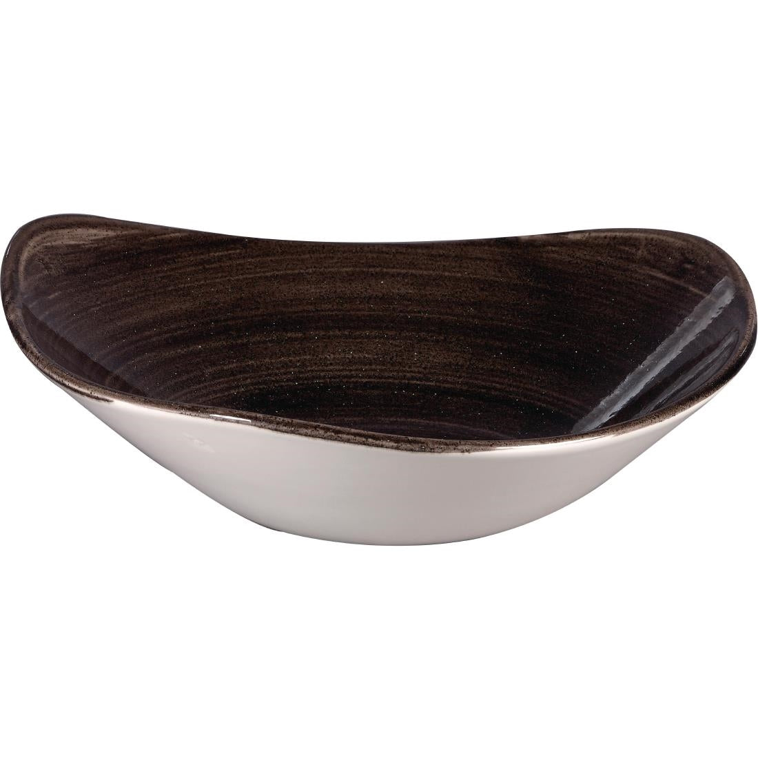Churchill Stonecast Patina Triangular Bowls Black 235mm (Pack of 12) - DR656 Churchill