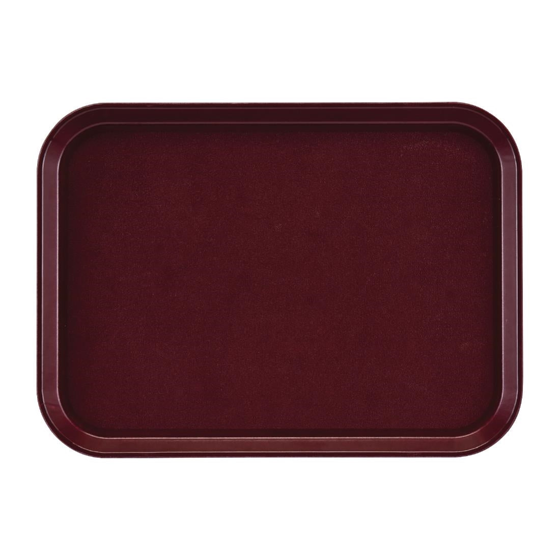 Cambro EpicTread Fibreglass Rectangular Non-Slip Tray Burgundy 415mm - DS518 Cambro