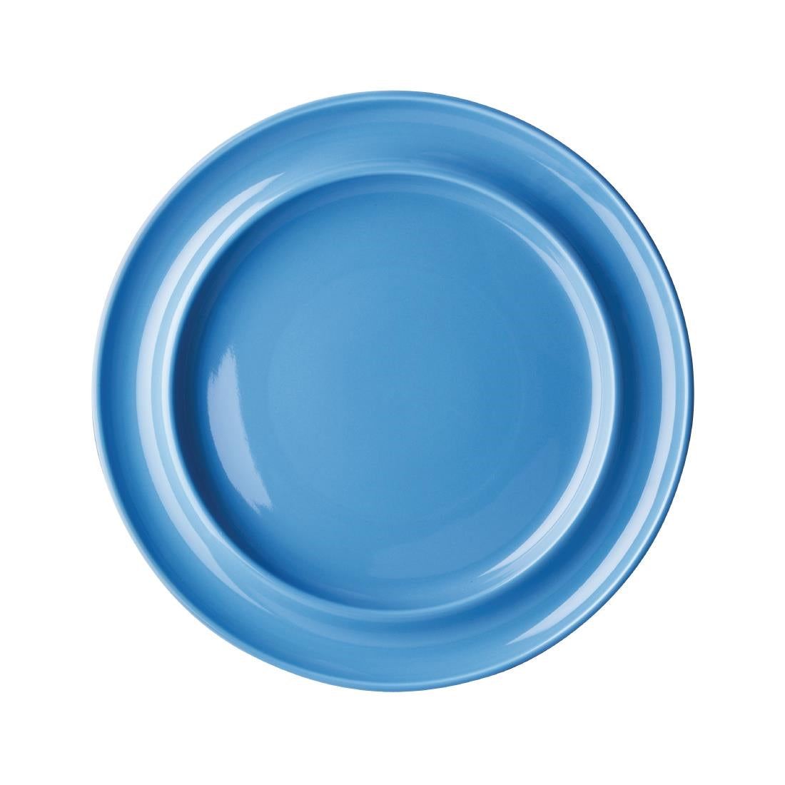Olympia Heritage Raised Rim Plates Blue 253mm (Pack of 4) - DW141 Olympia