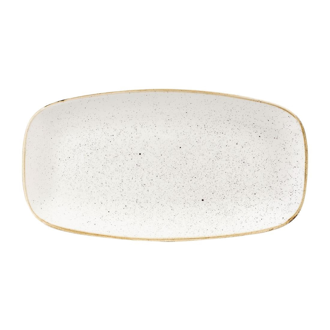 Churchill Stonecast Rectangular Plates Barley White 189 x 355mm - DW321 Churchill