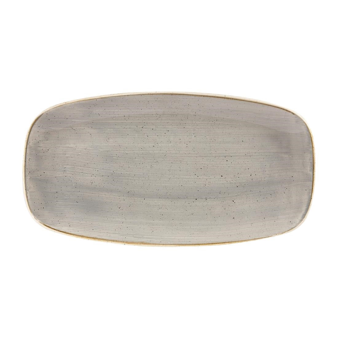 Churchill Stonecast Rectangular Plates Peppercorn Grey 189 x 355mm - DW330 Churchill