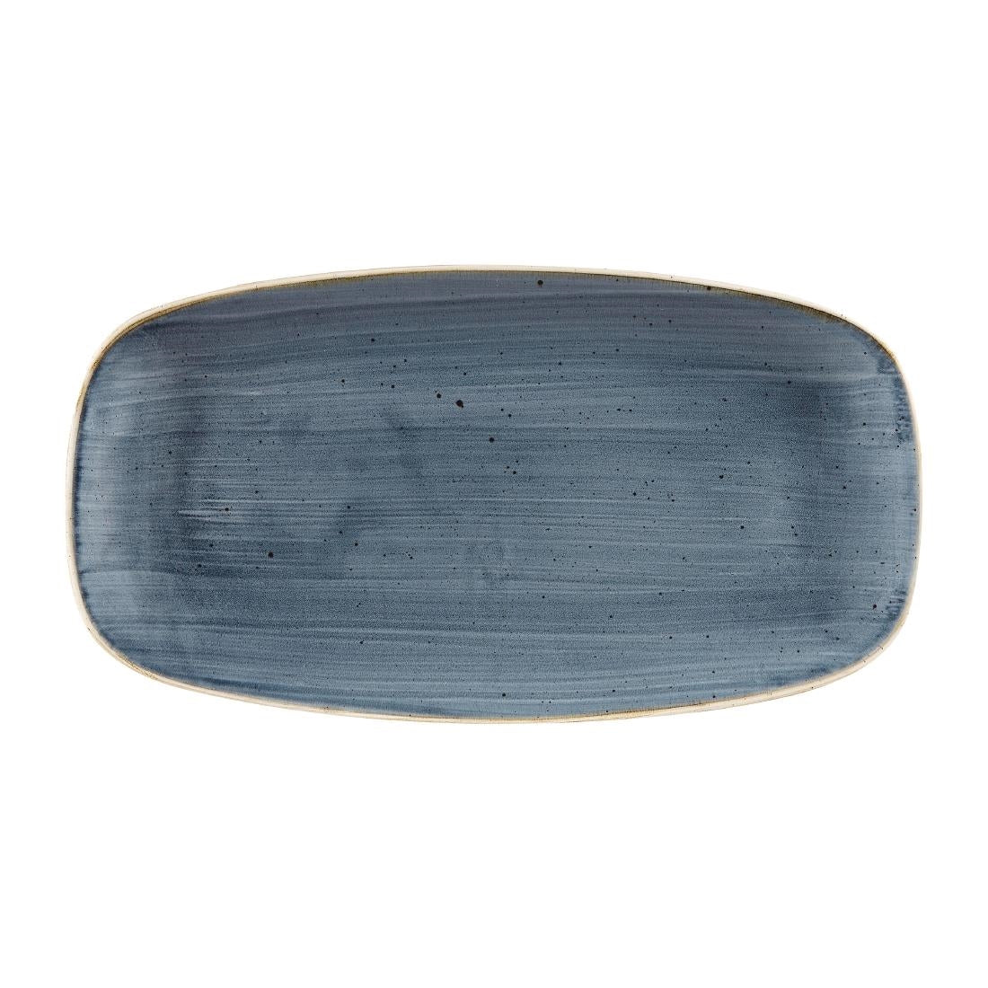 Churchill Stonecast Rectangular Plates Blueberry 189 x 355mm (Pack of 6) - DW357 Churchill