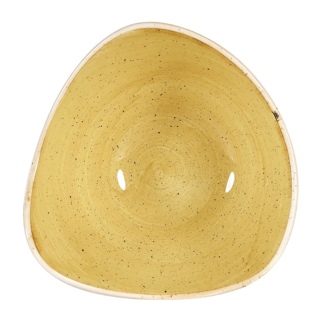 Churchill Stonecast Triangular Bowls Mustard Seed Yellow 153mm - DW375 Churchill