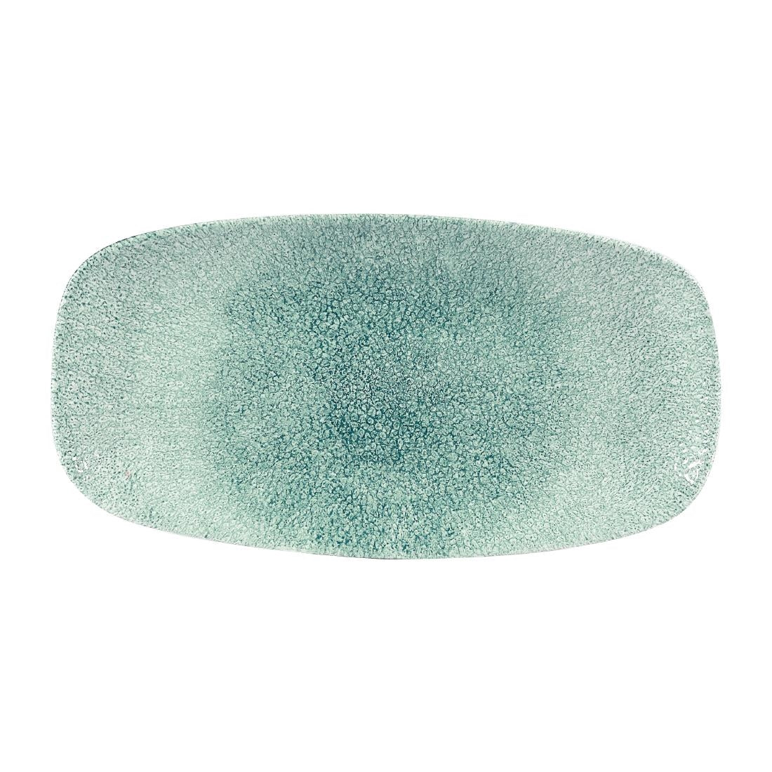 Churchill Studio Prints Raku Rectangular Plates Jade Green 153 x 298mm - DW405 Churchill